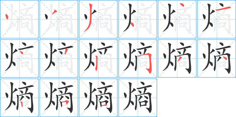 熵字的笔顺分布演示