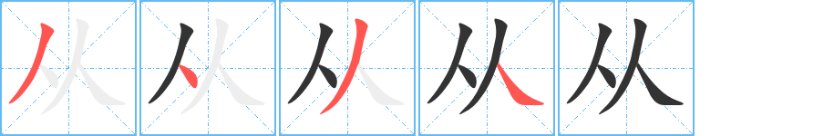 从字的笔顺分布演示