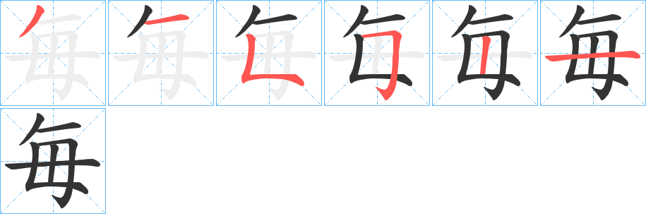 毎字的笔顺分布演示